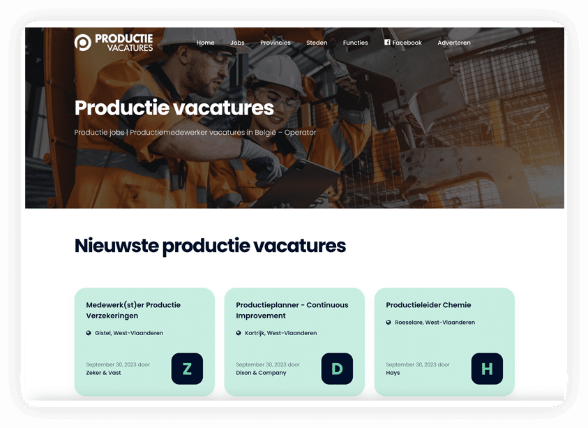 Productie vacatures | Jobplatform voor productie jobs in België | Procesoperator | Productieproces | Machineoperator | Operatoren | Productiemedewerker Belgium | Werken in de fabriek